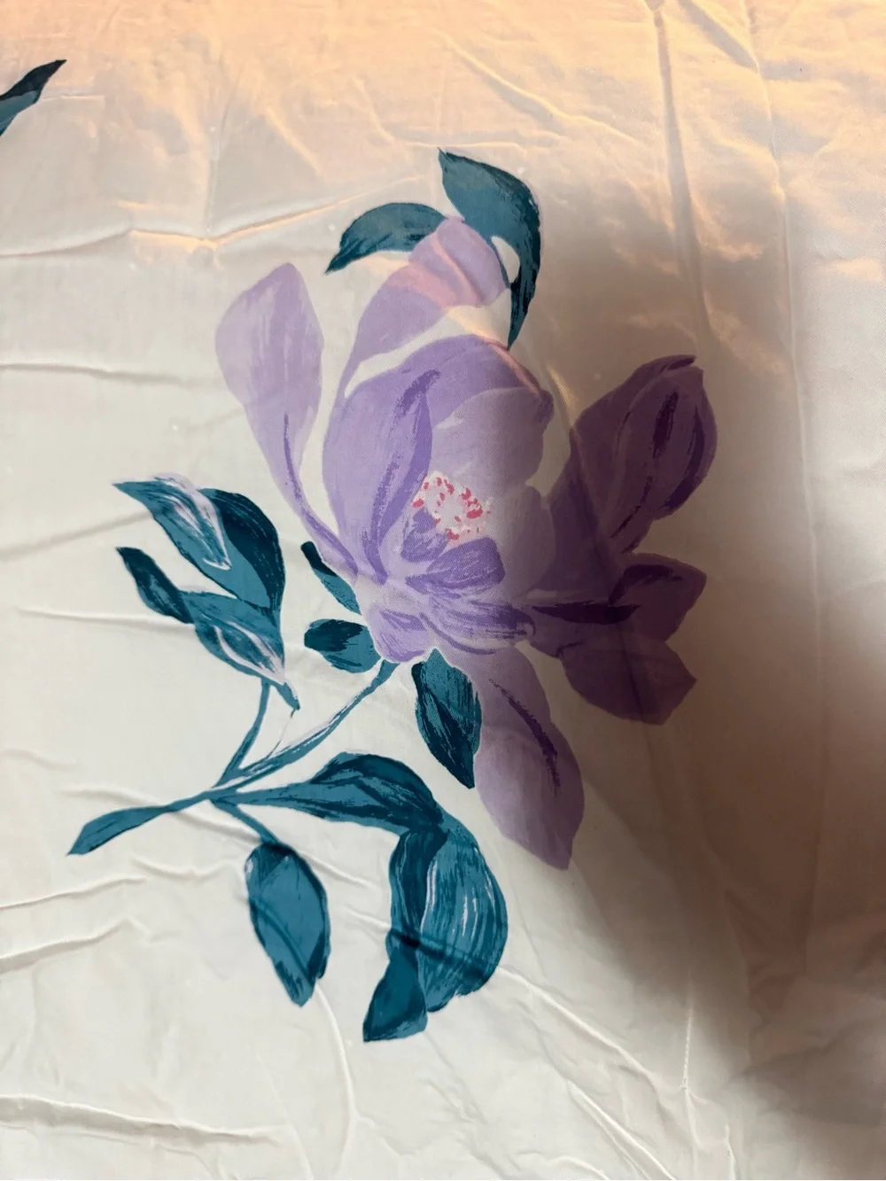 kate spade White and Lavender Floral Twin XL Comforter Set